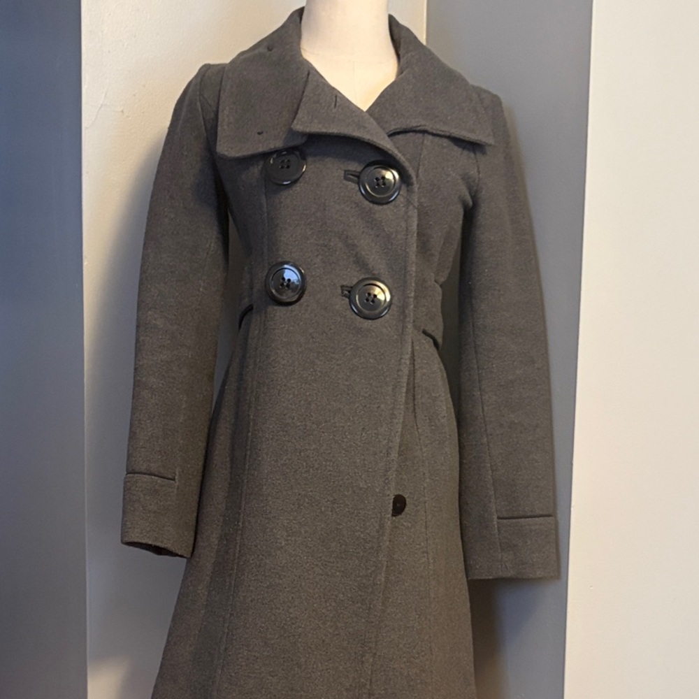 Soia & Kyo Charcoal Double-Breasted Pea Coat